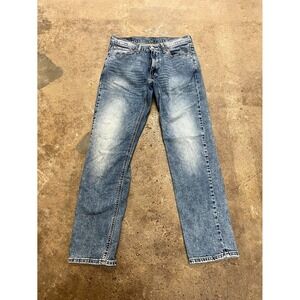 Levi's 541 Athletic Straight Jeans Mens 31x32 Blue Whiskering‎ Denim Medium Wash